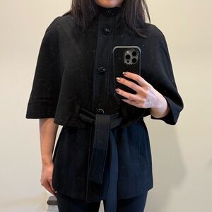 Betsey Johnson Black Cape Coat